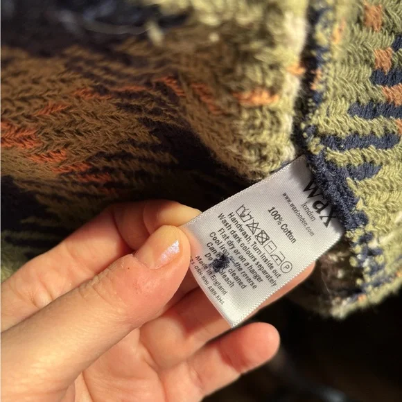 Wax London Cotton Button-Up in Green and Blue - Picture 5 of 7